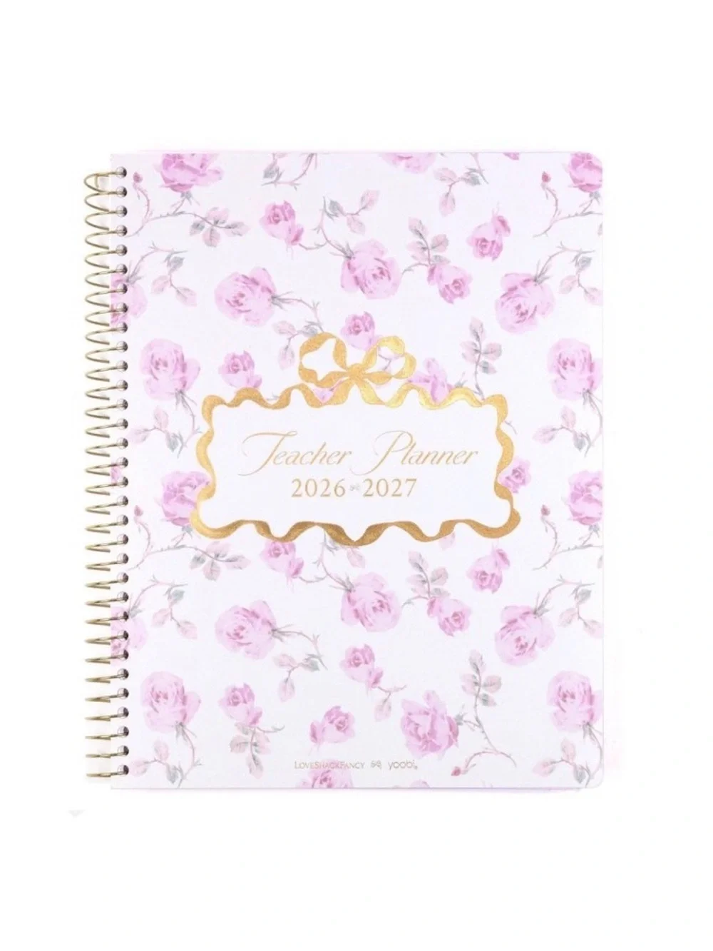 LoveShackFancy x Target - Yoobi Ribbon Rosa Teacher Planner 8.5” X 11”